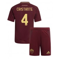 AS Roma Bryan Cristante #4 Heimtrikotsatz Kinder 2024-25 Kurzarm (+ Kurze Hosen)